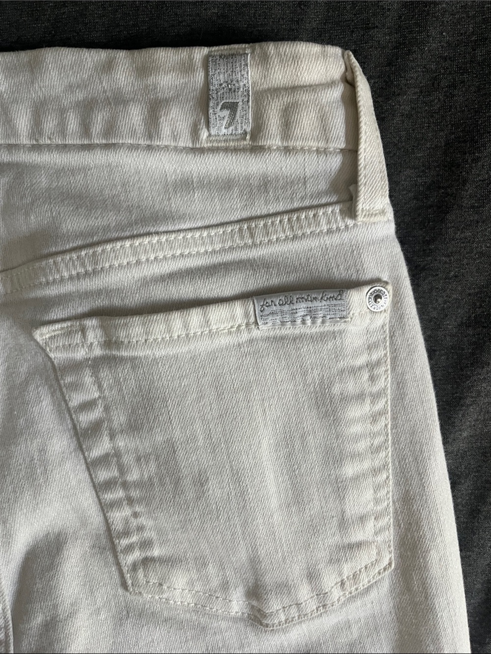 7 For All Mankind Seven Skinny Jeans straight leg denim pants sz 25 extra small